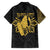 Philippines Tribal Family Matching Short Sleeve Bodycon Dress and Hawaiian Shirt King Lapu Lapu Gold Version
