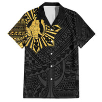 Philippines Tribal Family Matching Summer Maxi Dress and Hawaiian Shirt King Lapu Lapu Gold Version