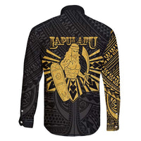 Philippines Tribal Family Matching Summer Maxi Dress and Hawaiian Shirt King Lapu Lapu Gold Version