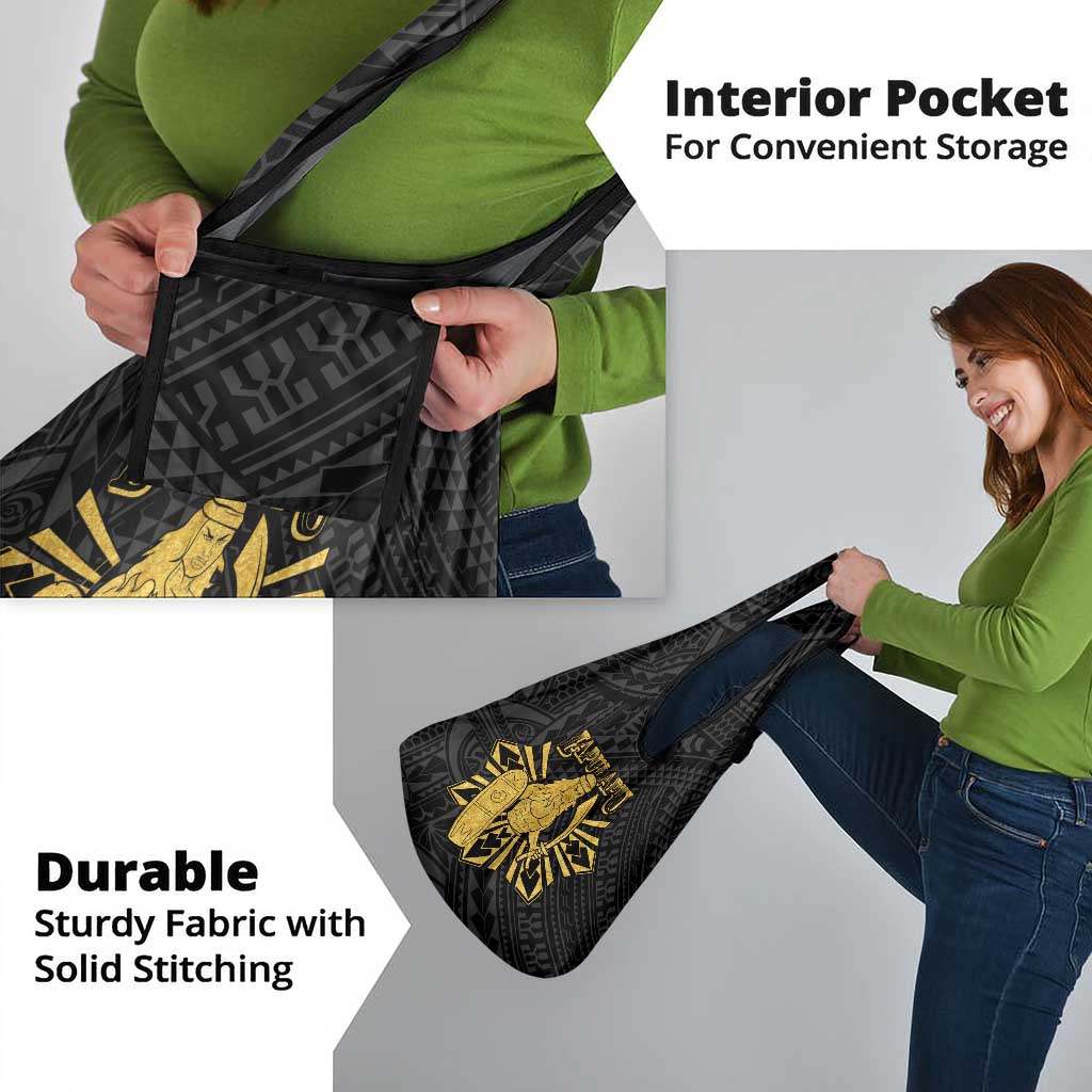 Philippines Tribal Grocery Bag King Lapu Lapu Gold Version