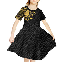 Philippines Tribal Kid Short Sleeve Dress King Lapu Lapu Gold Version