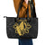 Philippines Tribal Leather Tote Bag King Lapu Lapu Gold Version