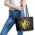Philippines Tribal Leather Tote Bag King Lapu Lapu Gold Version
