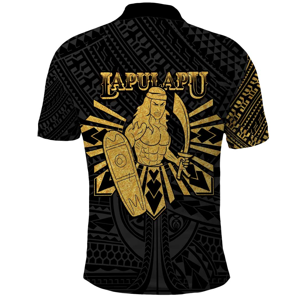 Philippines Tribal Polo Shirt King Lapu Lapu Gold Version LT05 - Polynesian Pride