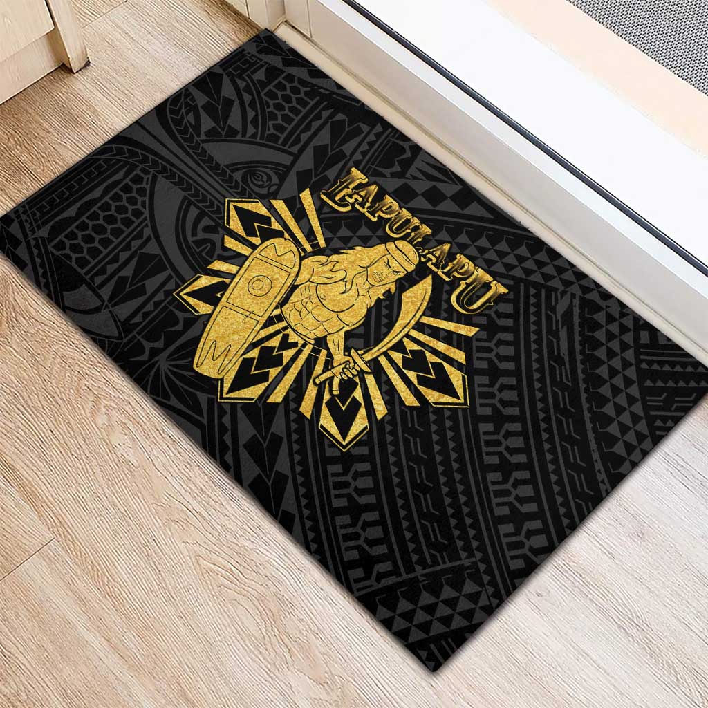 Philippines Tribal Rubber Doormat King Lapu Lapu Gold Version