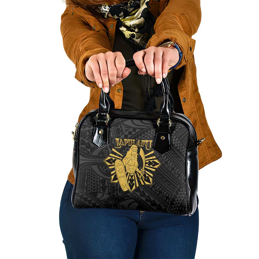 Philippines Tribal Shoulder Handbag King Lapu Lapu Gold Version LT05 One Size Gold - Polynesian Pride