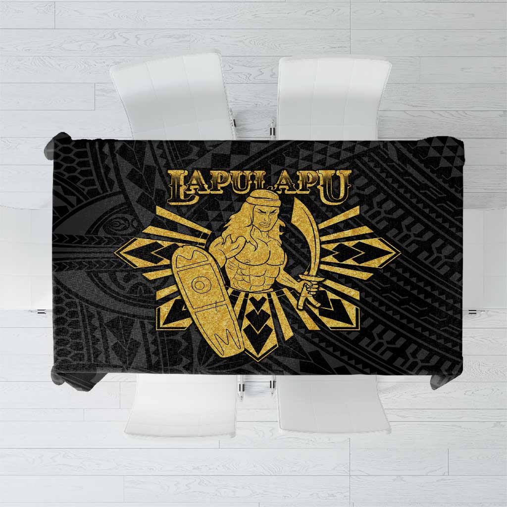 Philippines Tribal Tablecloth King Lapu Lapu Gold Version LT05 Gold - Polynesian Pride