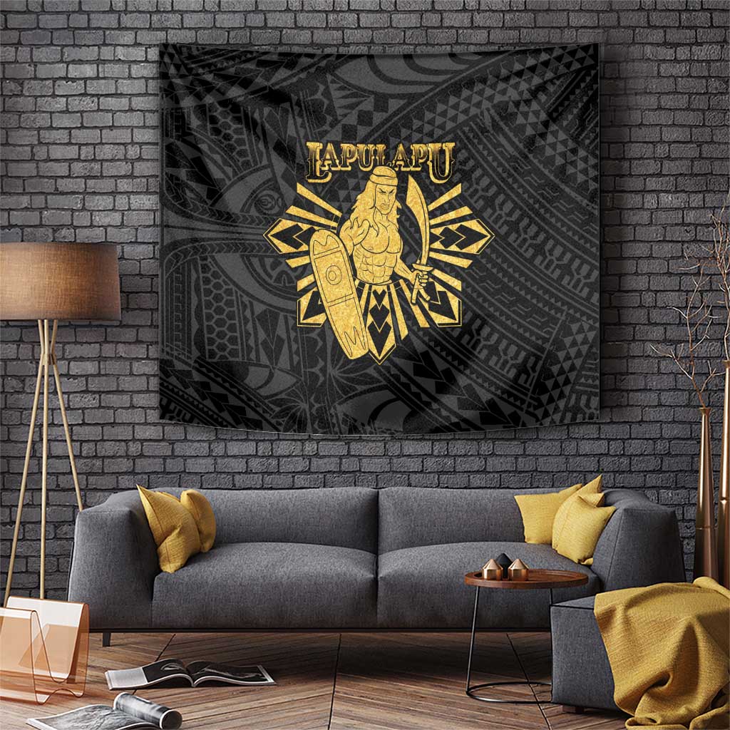 Philippines Tribal Tapestry King Lapu Lapu Gold Version LT05 Gold - Polynesian Pride