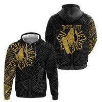 Philippines Tribal Zip Hoodie King Lapu Lapu Gold Version LT05 - Polynesian Pride