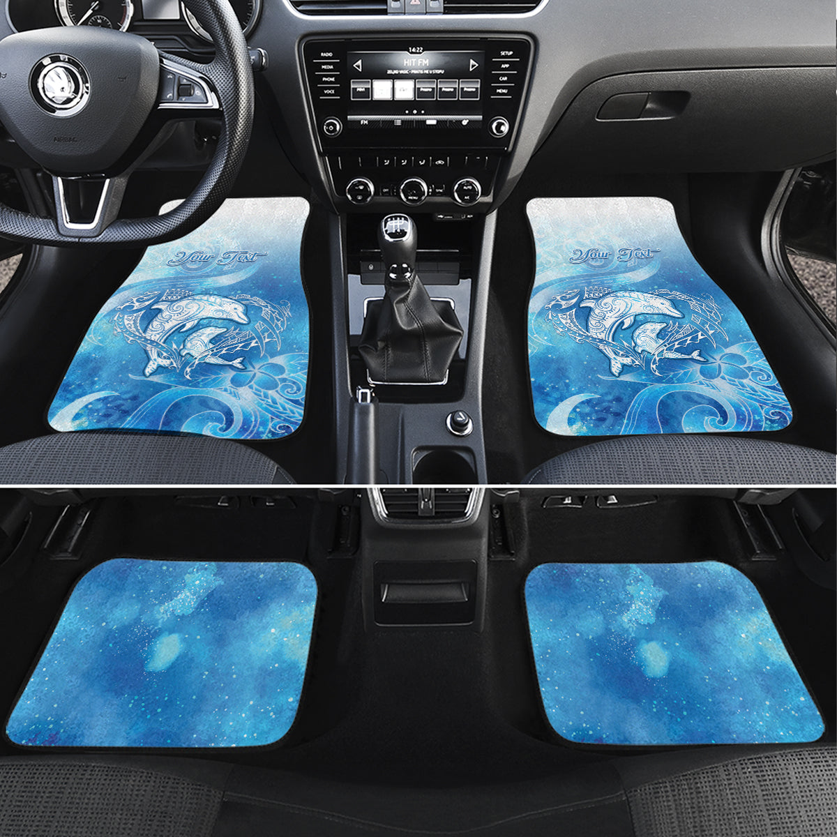 Mother's Love Is Deeper Than Ocean Car Mats Polynesian Style LT05 Set 4pcs Blue - Polynesian Pride