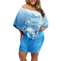 Mother's Love Is Deeper Than Ocean Family Matching Off Shoulder Short Dress and Hawaiian Shirt Polynesian Style