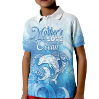 Mother's Love Is Deeper Than Ocean Kid Polo Shirt Polynesian Style