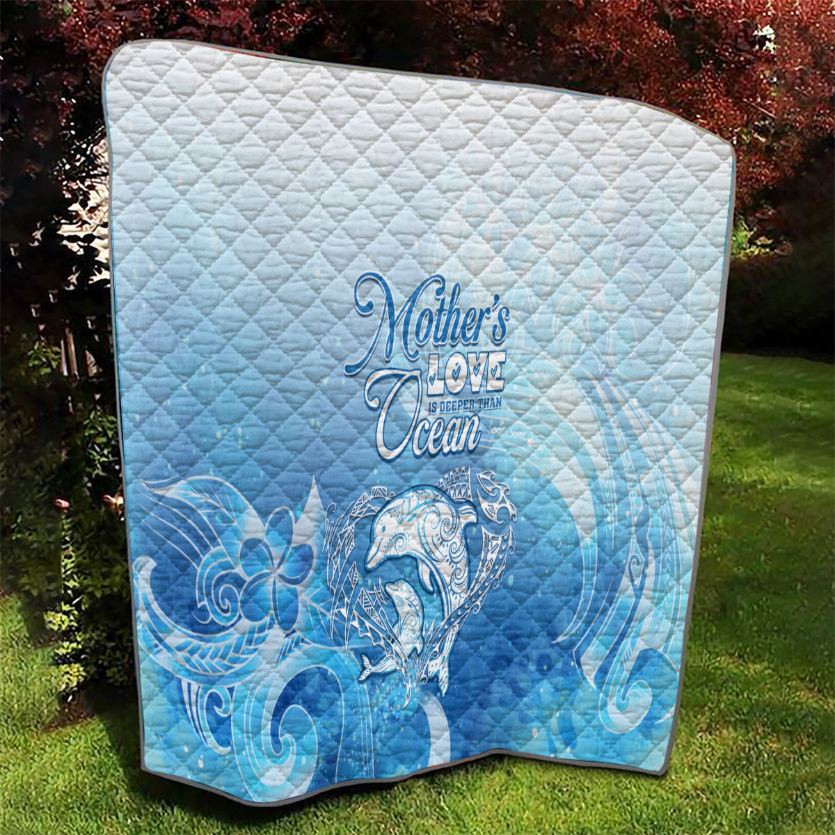 Mother's Love Is Deeper Than Ocean Quilt Polynesian Style
