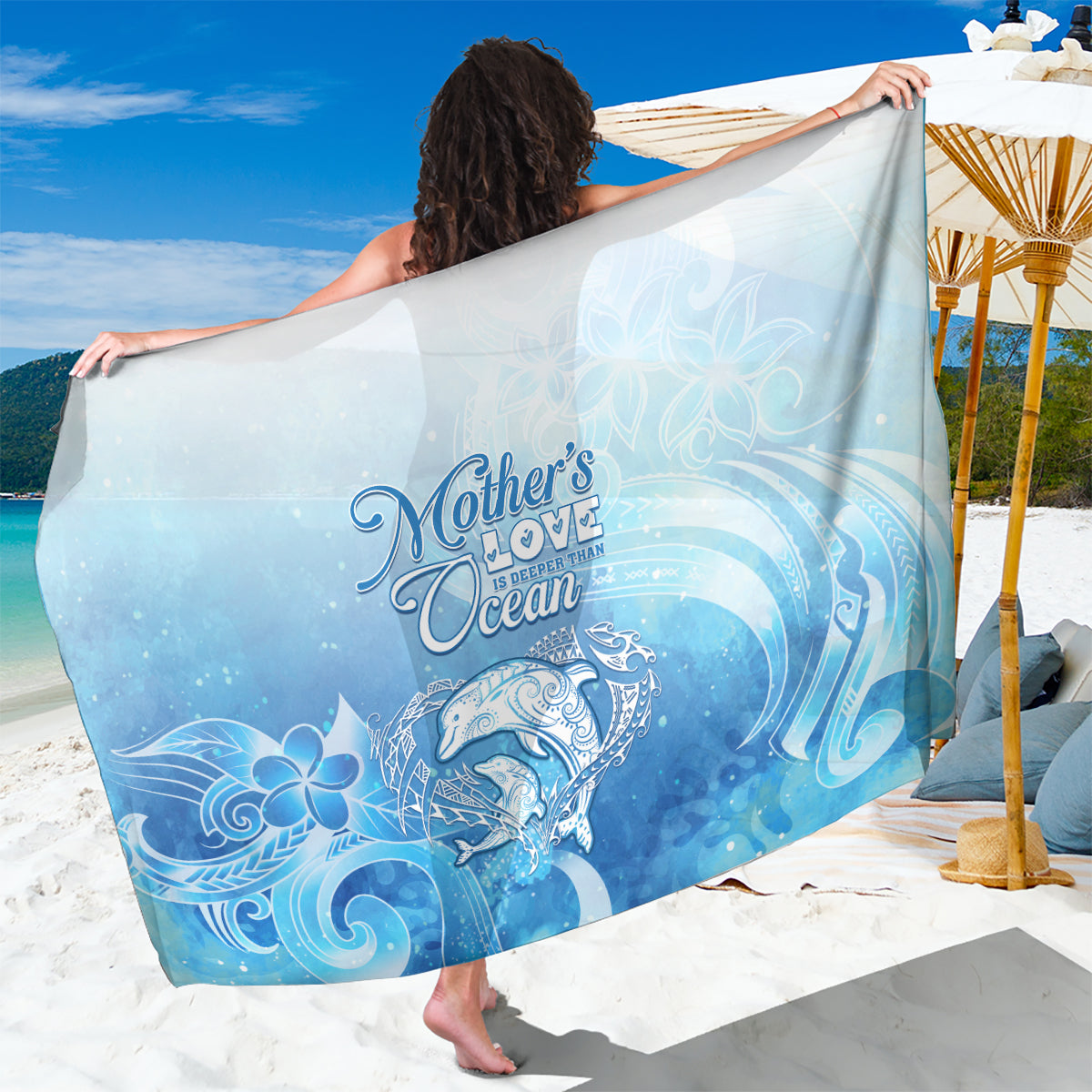Mother's Love Is Deeper Than Ocean Sarong Polynesian Style