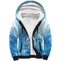 Mother's Love Is Deeper Than Ocean Sherpa Hoodie Polynesian Style