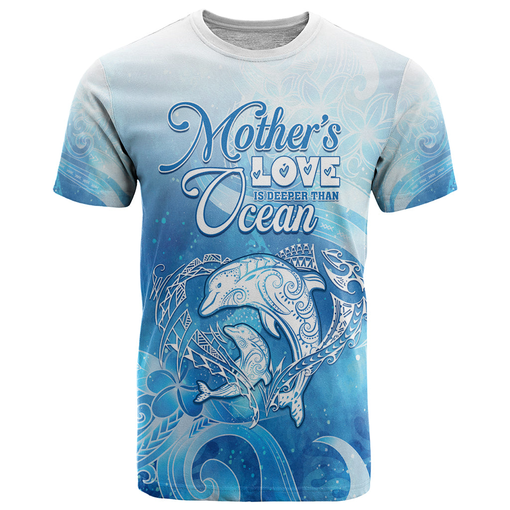 Mother's Love Is Deeper Than Ocean T Shirt Polynesian Style LT05 Blue - Polynesian Pride