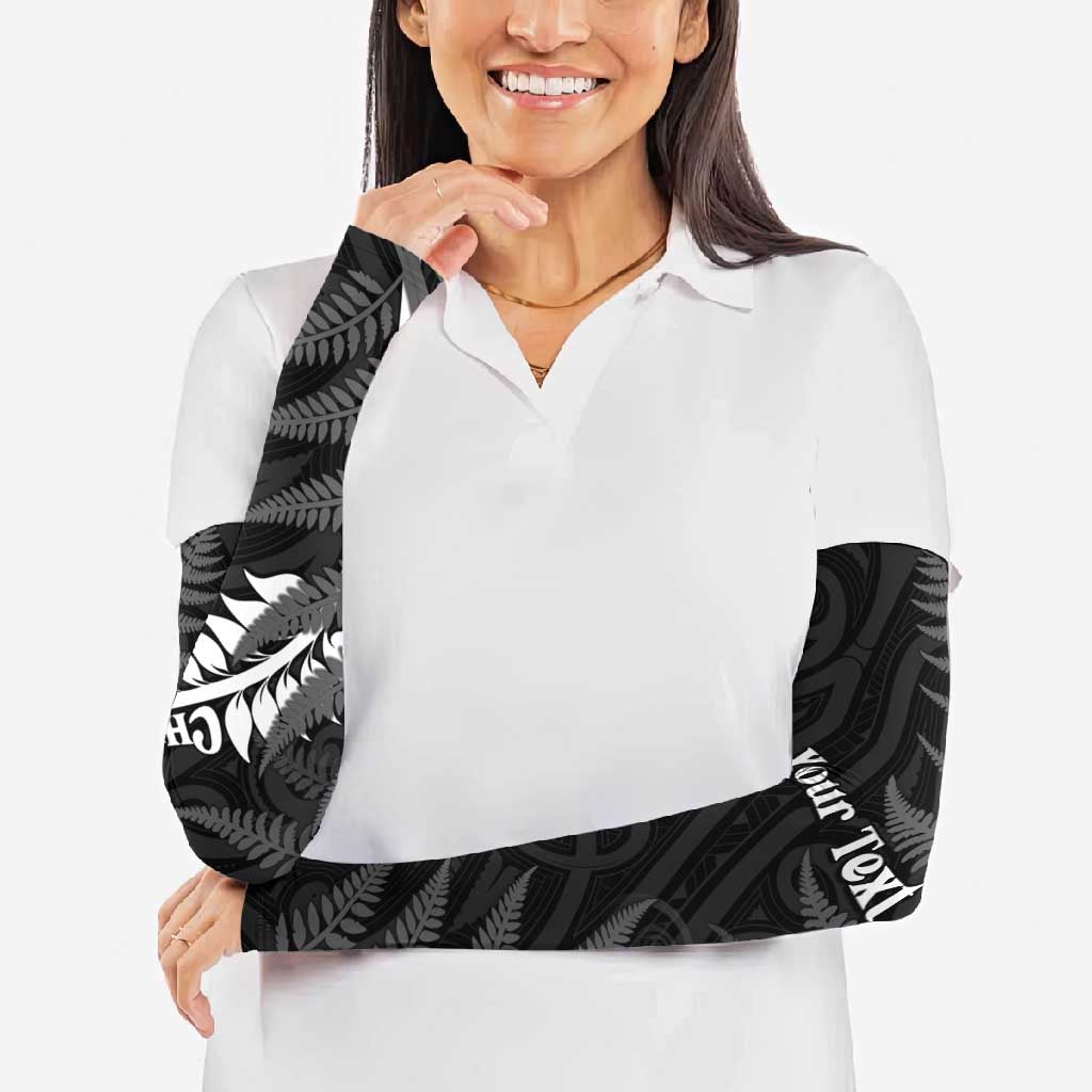 Personalised New Zealand Chur Bro Arm Sleeves Maori Koru With Silver Fern LT05 - Polynesian Pride