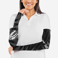 Personalised New Zealand Chur Bro Arm Sleeves Maori Koru With Silver Fern LT05 - Polynesian Pride