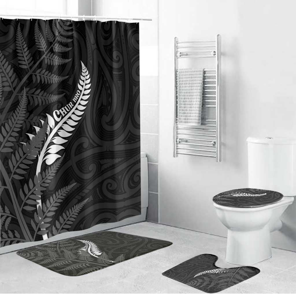 New Zealand Chur Bro Bathroom Set Maori Koru With Silver Fern