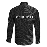 Personalised New Zealand Chur Bro Family Matching Off Shoulder Short Dress and Hawaiian Shirt Maori Koru With Silver Fern