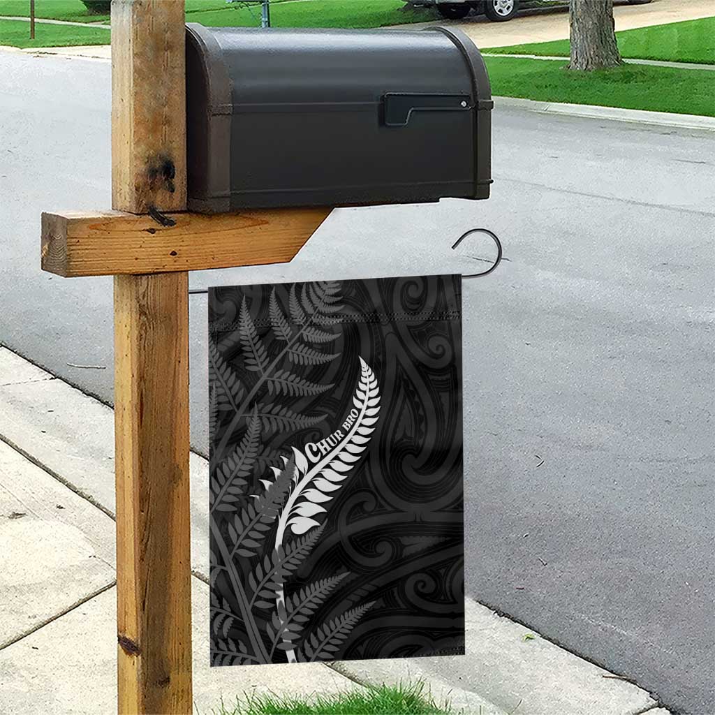 New Zealand Chur Bro Garden Flag Maori Koru With Silver Fern