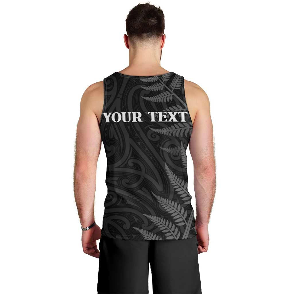 Personalised New Zealand Chur Bro Men Tank Top Maori Koru With Silver Fern LT05 - Polynesian Pride