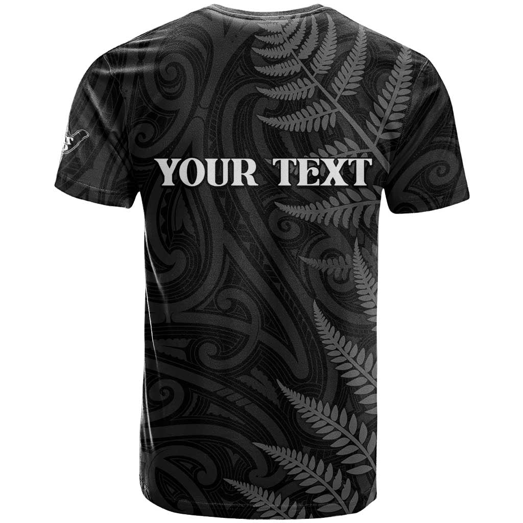 Personalised New Zealand Chur Bro T Shirt Maori Koru With Silver Fern