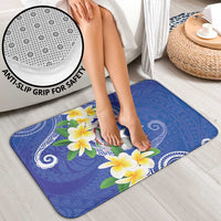 Northern Mariana Islands Chamorro Bathroom Set Plumeria Curves Style Navy Version