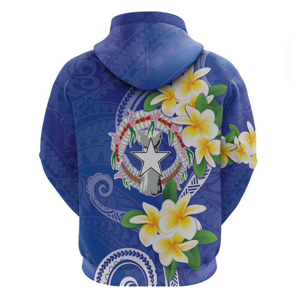 Northern Mariana Islands Chamorro Hoodie Plumeria Curves Style Navy Version