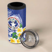 Northern Mariana Islands 4 in 1 Can Cooler Tumbler Polynesian Pattern With Frangipani LT05 - Polynesian Pride