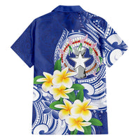 Northern Mariana Islands Family Matching Off Shoulder Maxi Dress and Hawaiian Shirt Polynesian Pattern With Frangipani