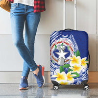 Northern Mariana Islands Luggage Cover Polynesian Pattern With Frangipani LT05 - Polynesian Pride
