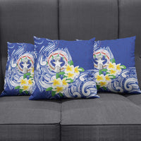 Northern Mariana Islands Pillow Cover Polynesian Pattern With Frangipani