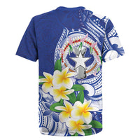 Northern Mariana Islands Rugby Jersey Polynesian Pattern With Frangipani LT05 - Polynesian Pride