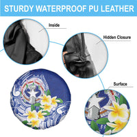 Northern Mariana Islands Spare Tire Cover Polynesian Pattern With Frangipani LT05 - Polynesian Pride