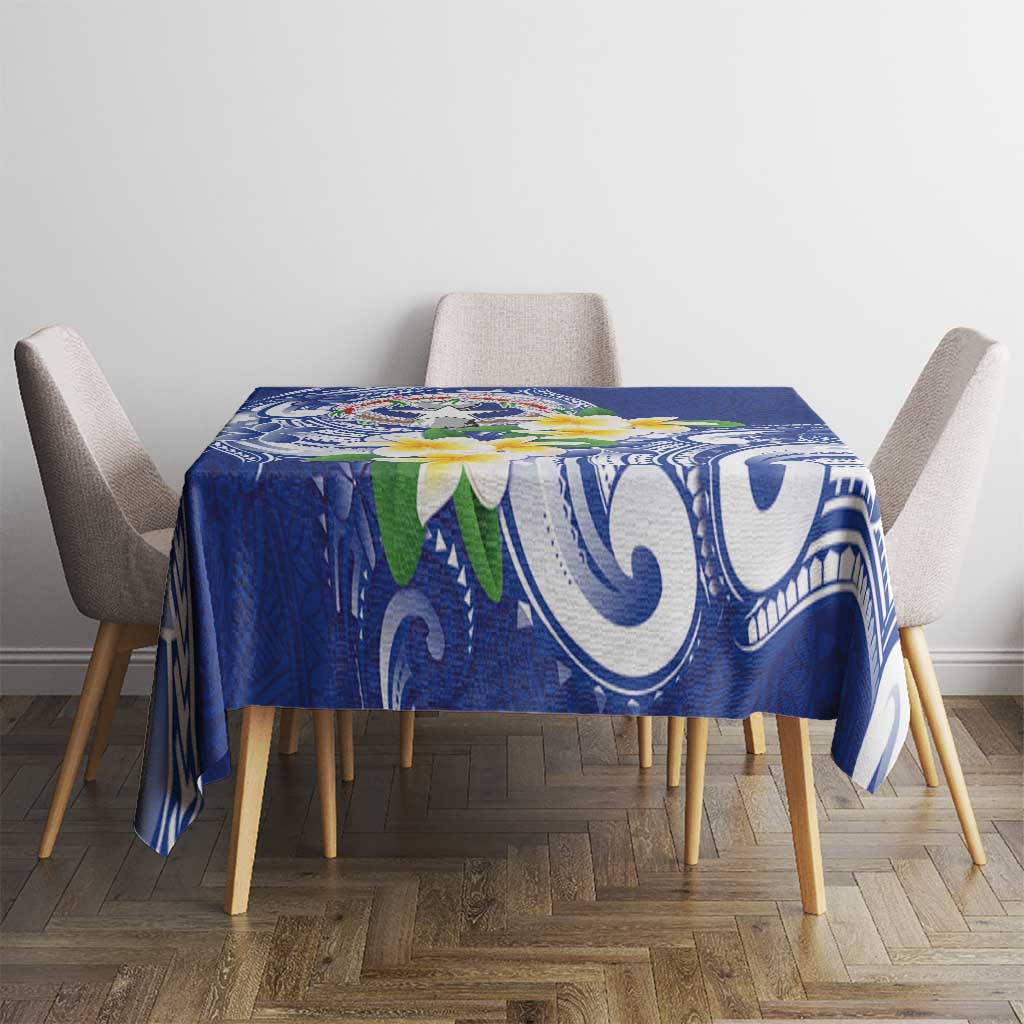 Northern Mariana Islands Tablecloth Polynesian Pattern With Frangipani LT05 - Polynesian Pride