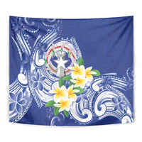 Northern Mariana Islands Tapestry Polynesian Pattern With Frangipani LT05 - Polynesian Pride