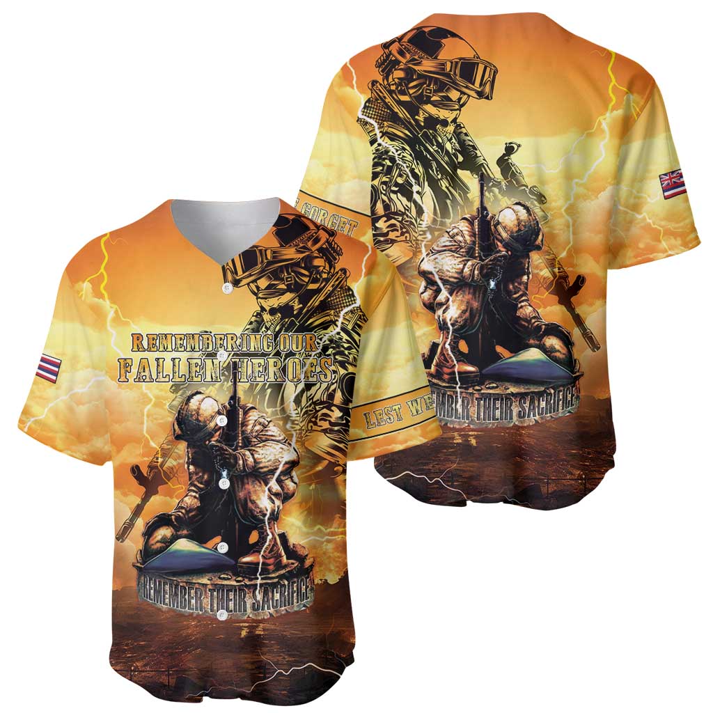 Hawaii Memorial Day Baseball Jersey Remember Their Sacrifice