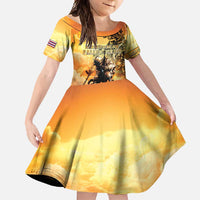 Hawaii Memorial Day Family Matching Mermaid Dress and Hawaiian Shirt Remember Their Sacrifice LT05 Daughter's Dress Yellow - Polynesian Pride