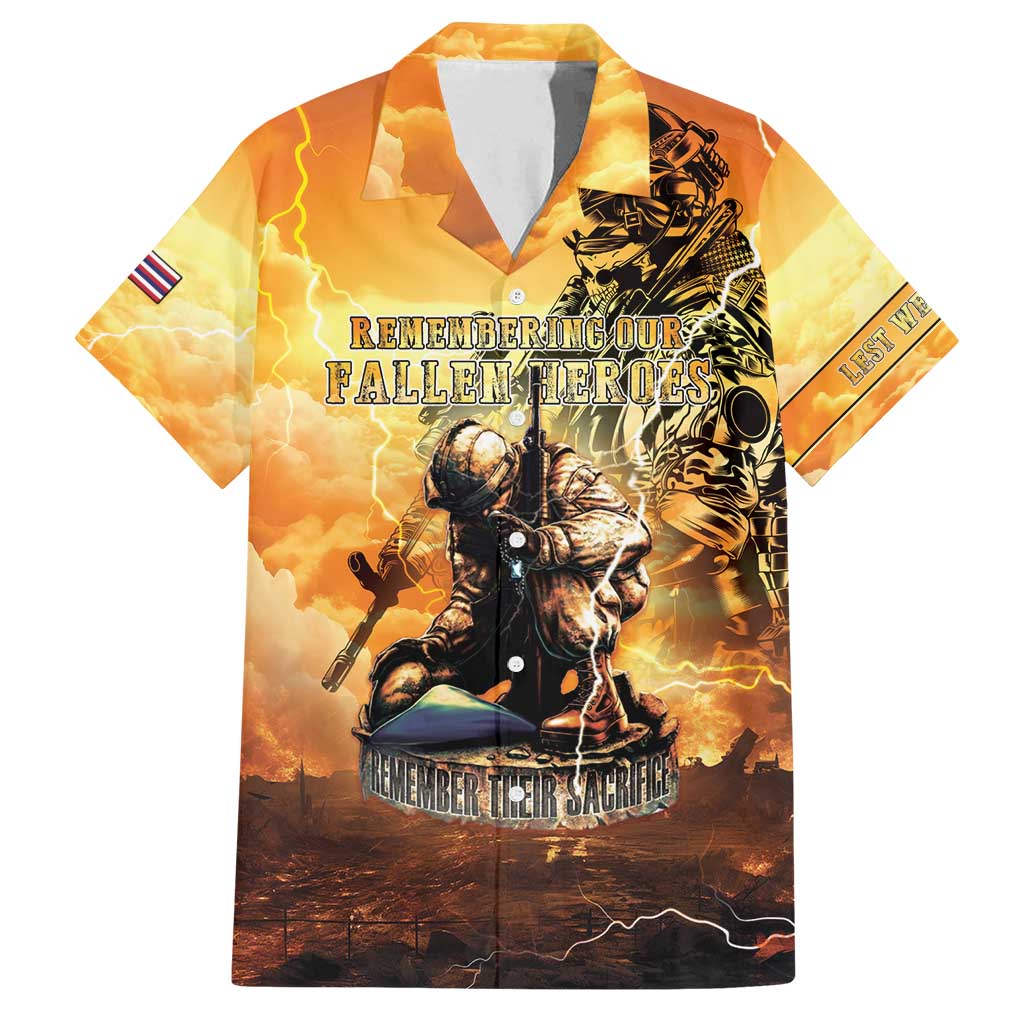 Hawaii Memorial Day Family Matching Off Shoulder Maxi Dress and Hawaiian Shirt Remember Their Sacrifice