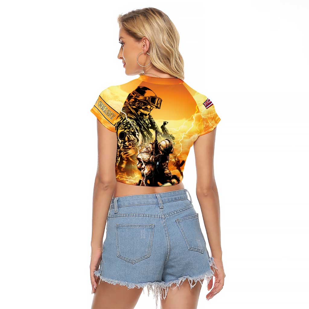 Hawaii Memorial Day Raglan Cropped T Shirt Remember Their Sacrifice
