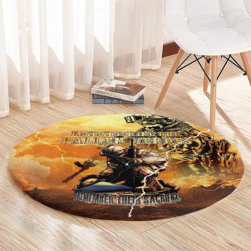 Hawaii Memorial Day Round Carpet Remember Their Sacrifice