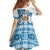 Fiji 679 Constitution Day Kid Short Sleeve Dress Fijian Tapa Pattern