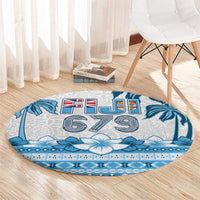 Fiji 679 Constitution Day Round Carpet Fijian Tapa Pattern