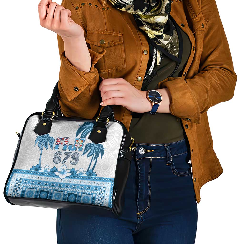 Fiji 679 Constitution Day Shoulder Handbag Fijian Tapa Pattern