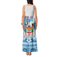 Fiji 679 Constitution Day Tank Maxi Dress Fijian Tapa Pattern