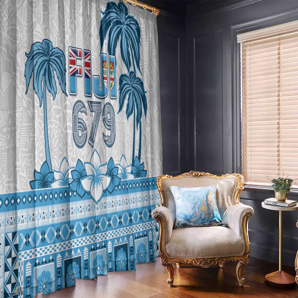 Fiji 679 Constitution Day Window Curtain Fijian Tapa Pattern
