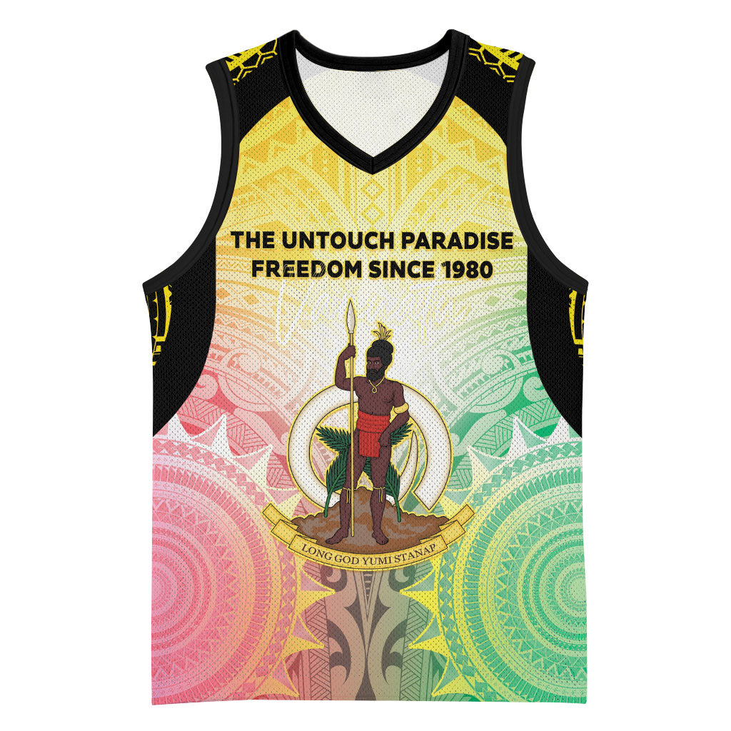 Vanuatu Independence Day Basketball Jersey The Untouched Paradise