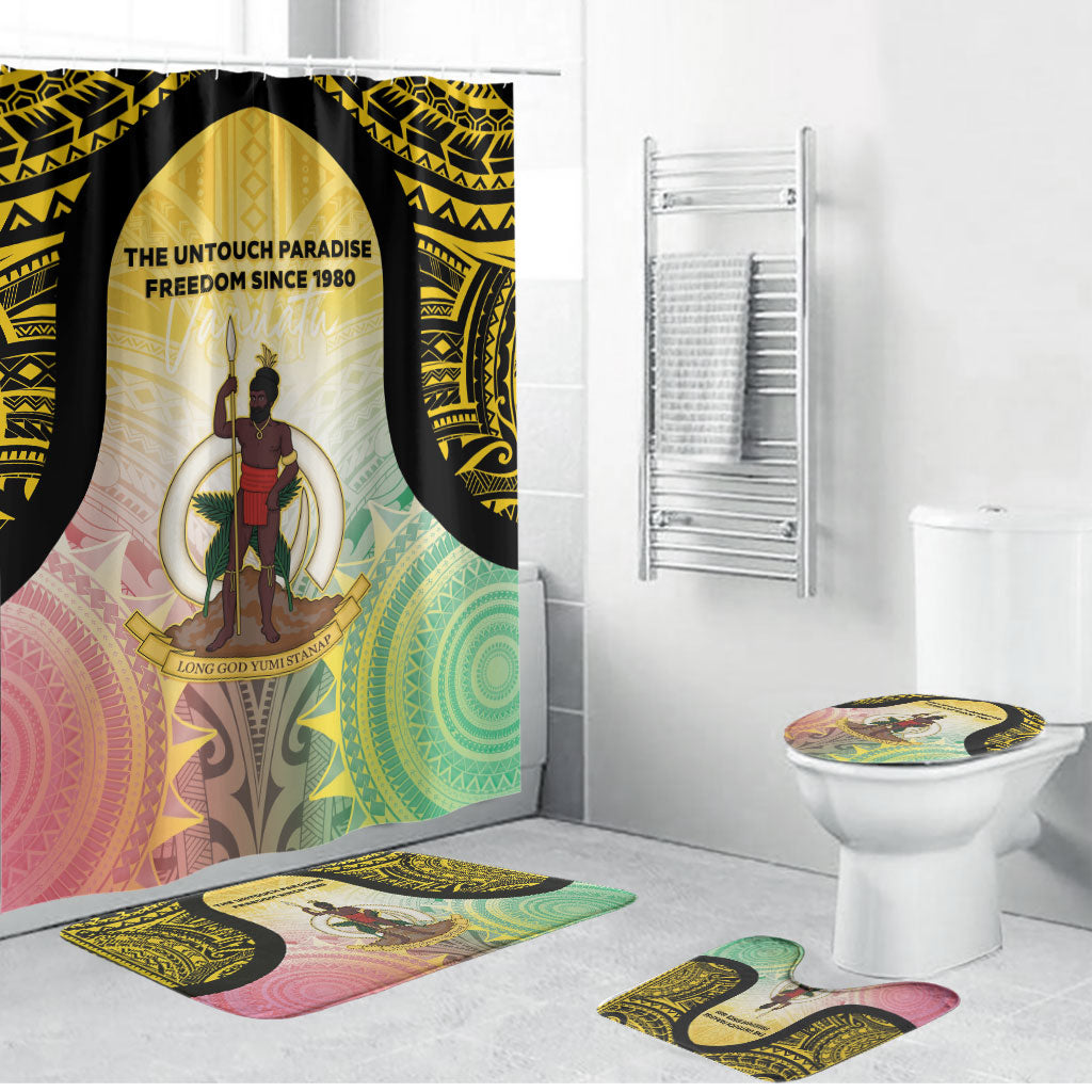 Vanuatu Independence Day Bathroom Set The Untouched Paradise LT05 Bathroom Set (4 pcs) Colorful - Polynesian Pride