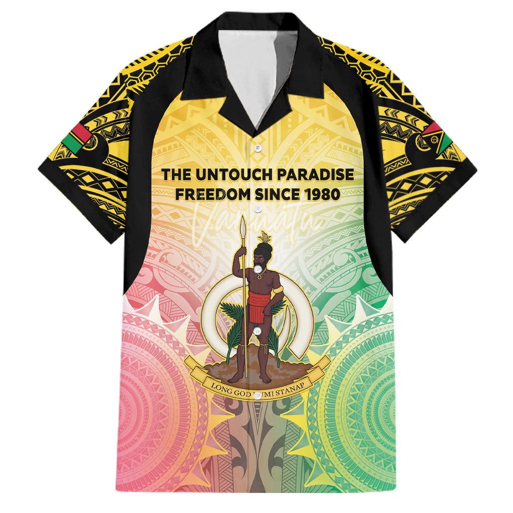 Vanuatu Independence Day Family Matching Off Shoulder Maxi Dress and Hawaiian Shirt The Untouched Paradise